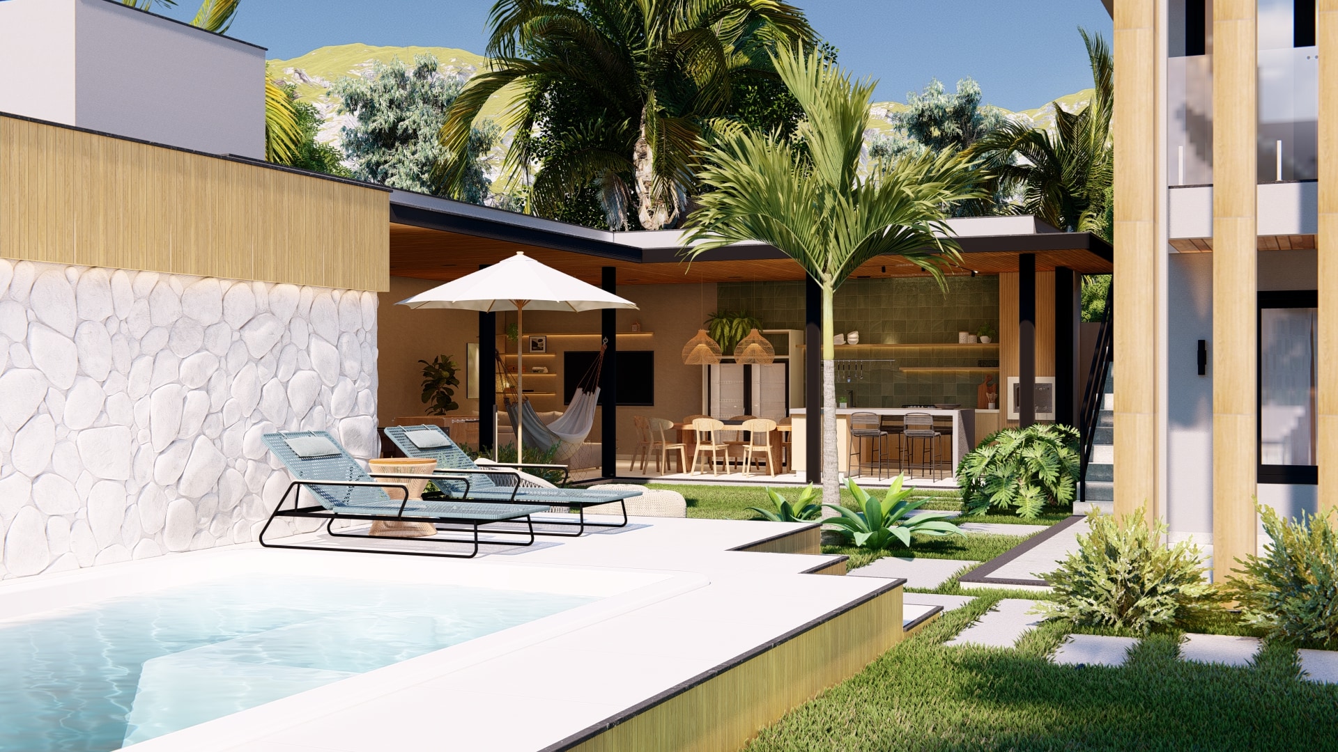 Piscina e deck